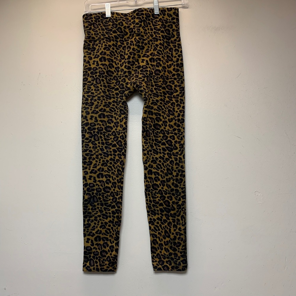 New Directions Leopard Print Leggings Womens XL Brown Black Excellent Stretch